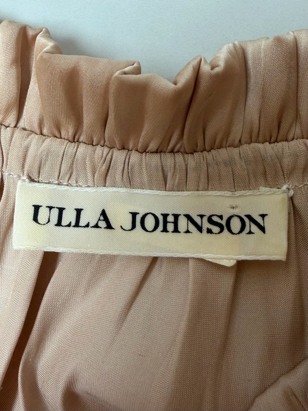 Ulla Johnson Rosamund Matte Japanese Satin Pleated Poet Blouse Blush Pink - Picture 10 of 11